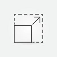 Extend or Scaling vector concept icon in thin line style