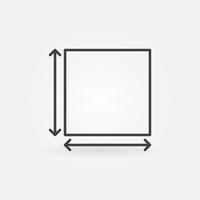 Perimeter vector Dimension concept icon in outline style