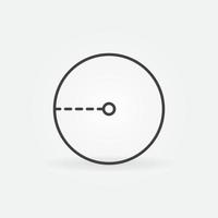 Radius of a Circle vector concept linear icon or sign