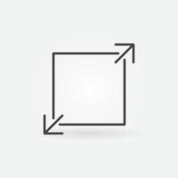 Scalability with Arrows vector concept linear icon or sign