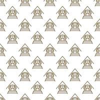 Egyptian Sphinx vector geometric concept minimal line seamless pattern