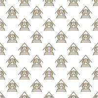 Egyptian Sphinx vector geometric concept minimal line seamless pattern