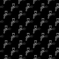 Spray Gun pattern - vector geometric outline dark seamless background