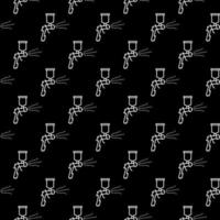 Spray Gun pattern - vector geometric outline dark seamless background