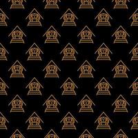 Sphinx vector Egyptian concept geometric outline seamless pattern