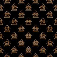 Sphinx vector Egyptian concept geometric outline seamless pattern