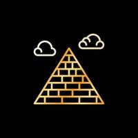 Pyramid in Egypt vector concept colorful icon in line style