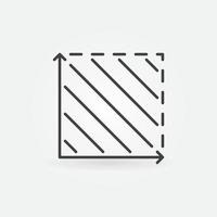 Right angle vector Square concept outline simple icon