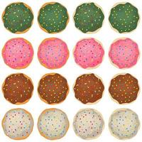 gran juego de galletas caseras de diferentes sabores en galletas de pastelería