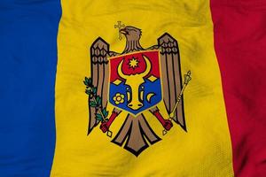 Waving Flag of Moldova in 3D rendering photo