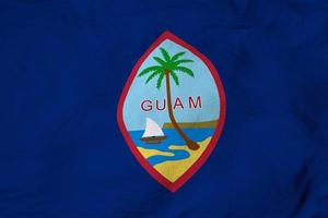 bandera ondeante de guam en renderizado 3d foto