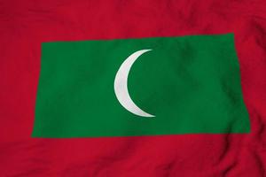 Waving Flag of the Maldives in 3D rendering photo