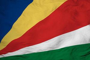 Waving Flag of the Seychelles in 3D rendering photo