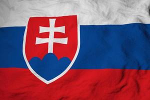 Waving Flag of Slovakia in 3D rendering photo