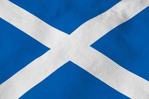 Waving Scottish flag in 3D rendering photo