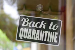 Back to quarantine - Closed sign photo