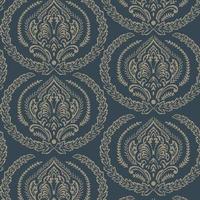 Vintage textile fabric design pattern. foliage seamless decorative pattern vector