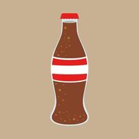 A bottle of soft drink. Food and drinks design element vector illustration