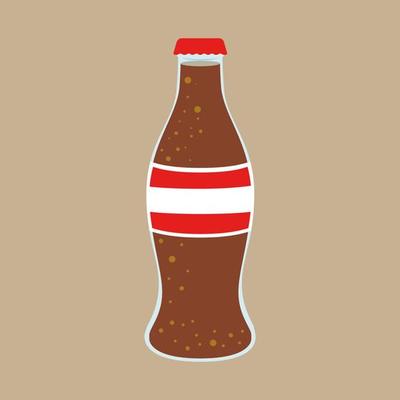 A bottle of soft drink. Food and drinks design element vector illustration