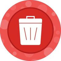 Beautiful Dustbin Vector Glyph icon