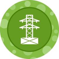 icono de glifo de vector de torre de electricidad único