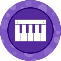 Unique Piano Vector Glyph Icon