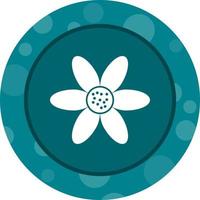 Unique Flower Vector Glyph Icon