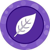 Unique Leaf Vector Glyph Icon