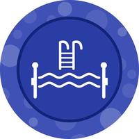 Beautiful Swimming Pool Glyph Vector Icon