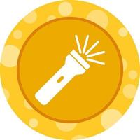 Unique Flashlight Vector Glyph Icon