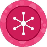 Unique Molecular Structure II Vector Glyph Icon