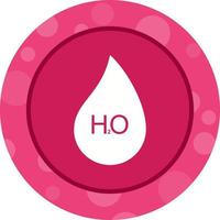 Unique H2O Vector Glyph Icon