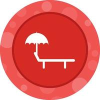 Unique Sunbathing Chair Vector Glyph Icon