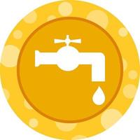 Unique Water Tap Vector Glyph Icon