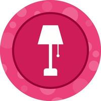 Unique Lamp Glyph Vector Icon