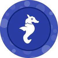 Unique Seahorse Vector Glyph Icon