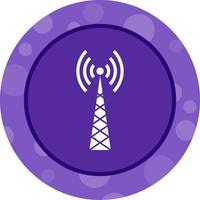 icono de glifo de vector de torre de telecomunicaciones único