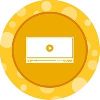 Beautiful Video player Vector Glyph icon