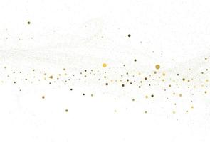Gold dust, light gold glitter round confetti background. vector