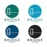 Bridge logo vector icon illustration design template