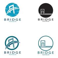 Bridge logo vector icon illustration design template