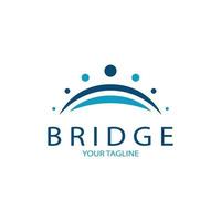 Bridge logo vector icon illustration design template