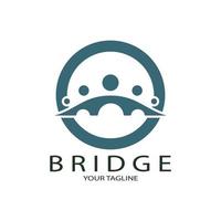 Bridge logo vector icon illustration design template