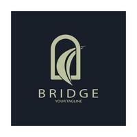 Bridge logo vector icon illustration design template