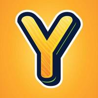 3d illustration of letter y vector