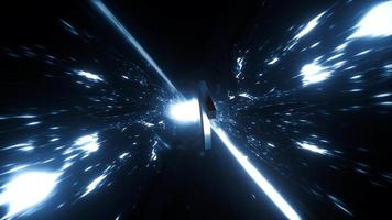 Countdown from 10 to 0 second with abstract blue space warp hole video