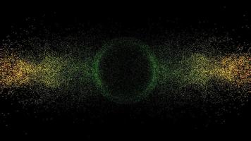 abstrakt bakgrund glöd glittrande partiklar kollision abstrakt bakgrund video