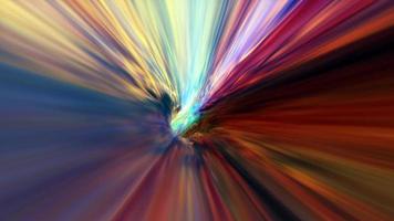 abstract lus oranje blauw hyperspace kromtrekken tunnel wormhole achtergrond video