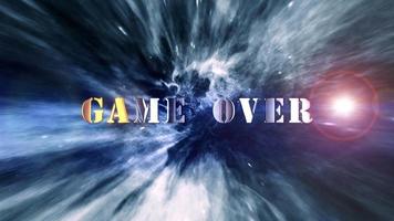 GAME OVER text abstract technology  cinematic title background video