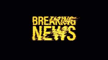 Breaking News Glitch Texteffekt Filmtitelanimation video